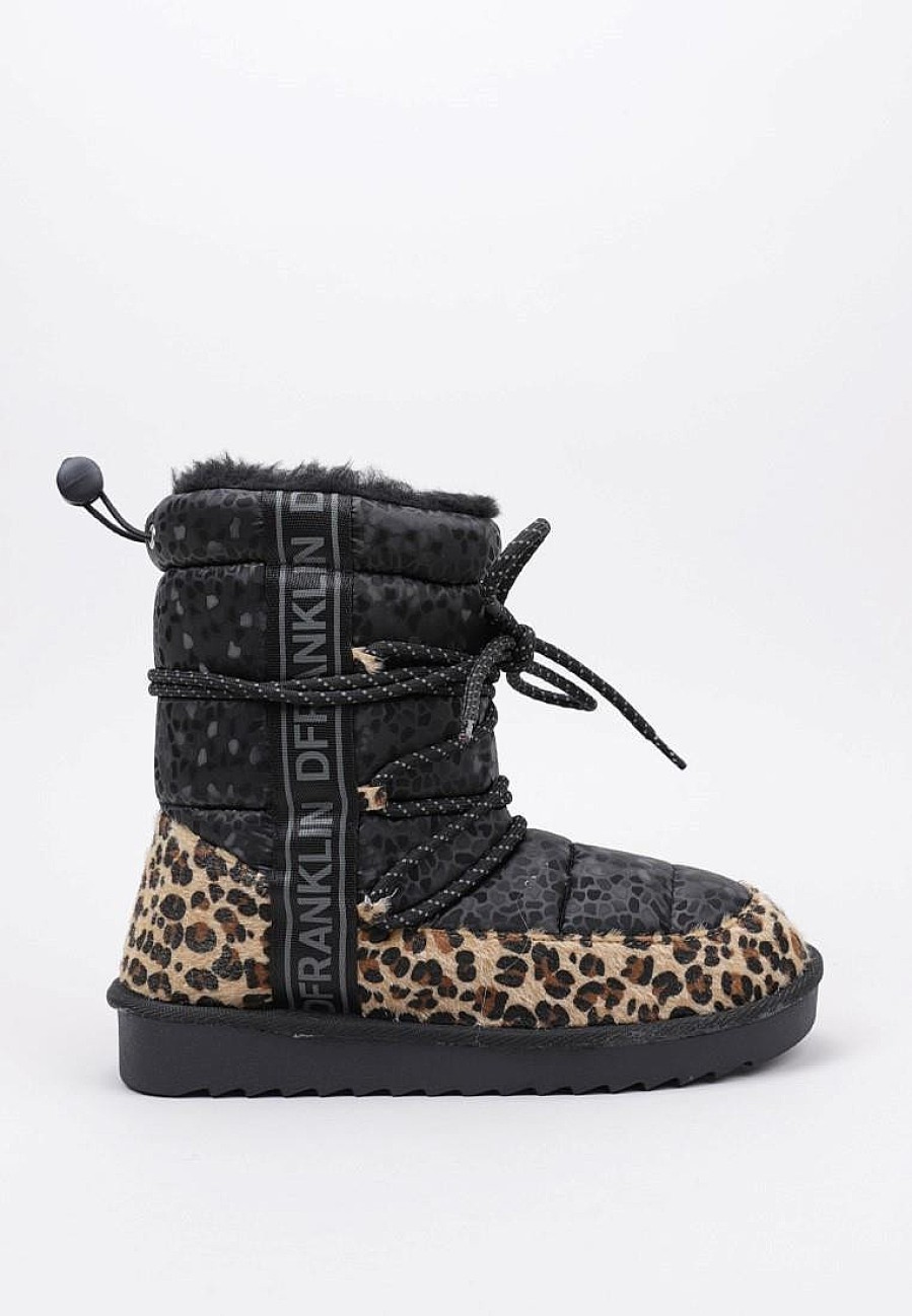 Femme D. FRANKLIN Bottes Fourrees | Acheter D. Franklin Nordic Naylon Bomb Leopard En Ligne