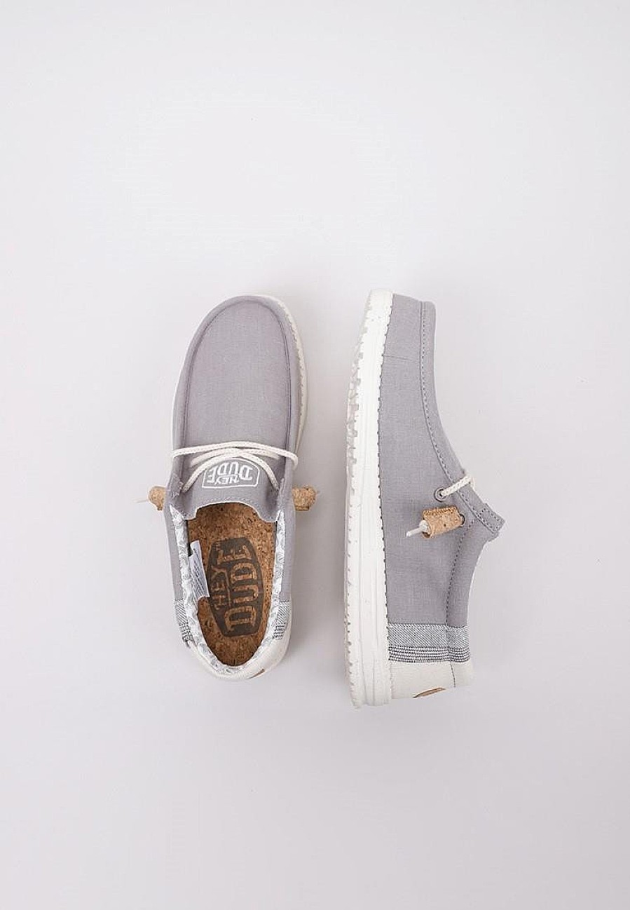 Homme HEY DUDE Chaussures Bateau | Acheter Hey Dude Wally Linen Natural En Ligne