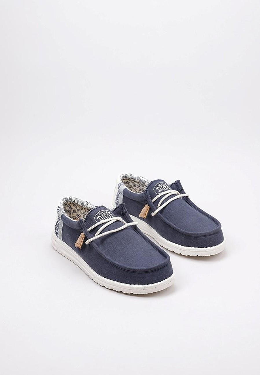 Homme HEY DUDE Chaussures Bateau | Acheter Hey Dude Wally Linen Natural En Ligne