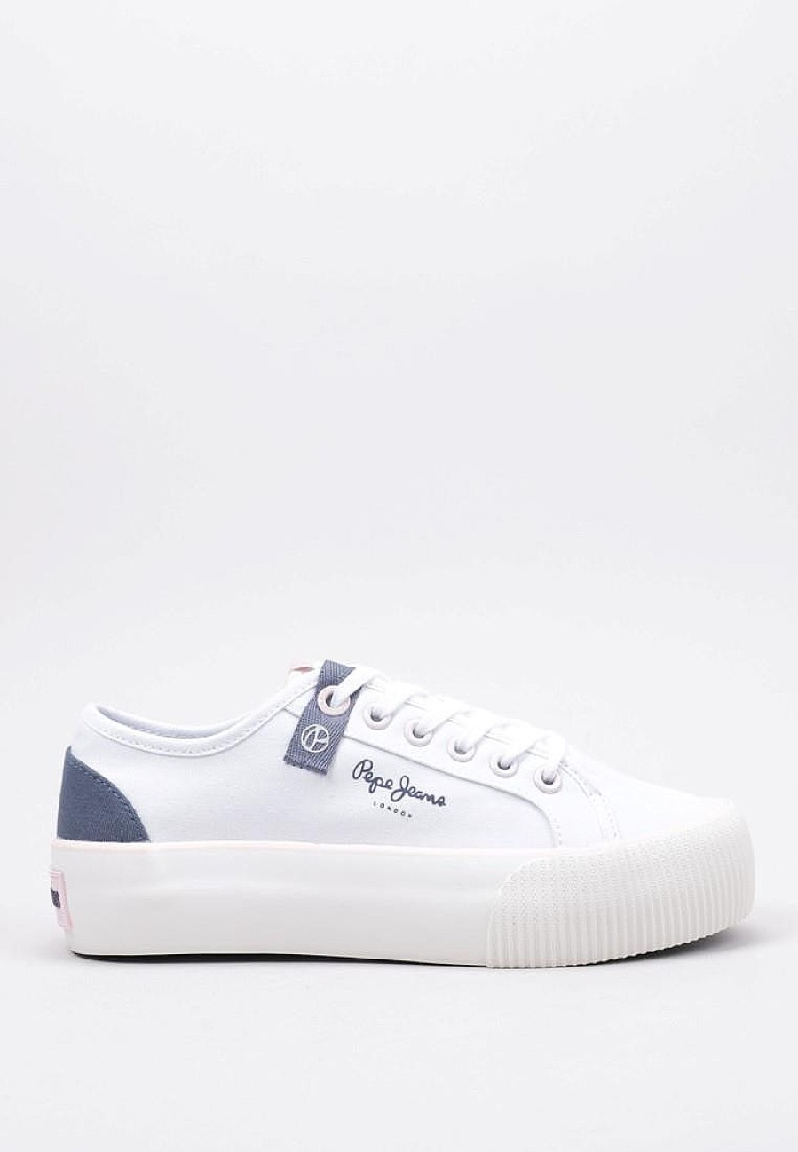 Femme PEPE JEANS Baskets A Plateforme | Acheter Pepe Jeans Ottis W Sun En Ligne