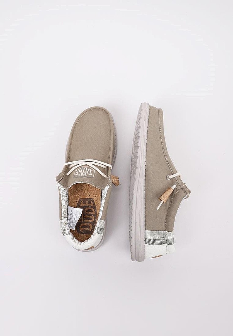 Homme HEY DUDE Chaussures Bateau | Acheter Hey Dude Wally Linen Natural En Ligne