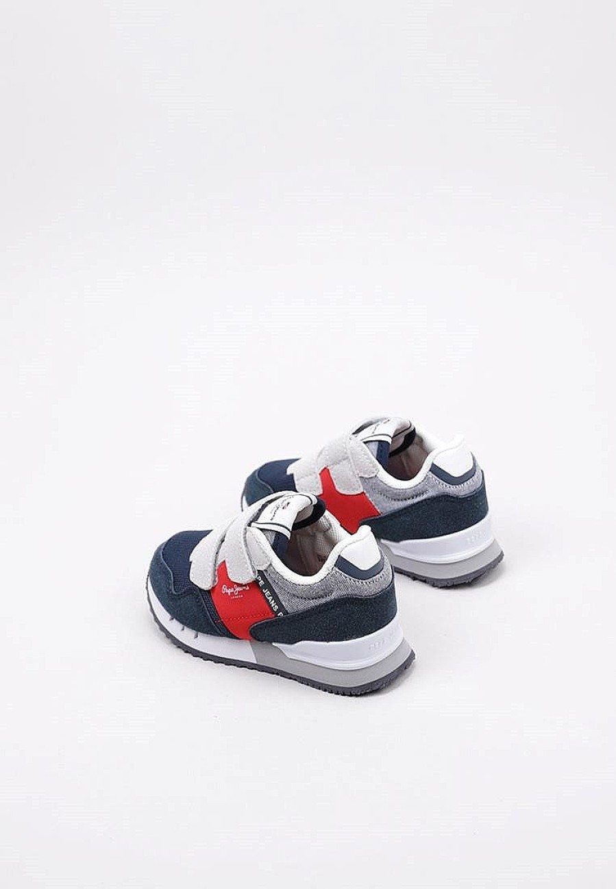 Enfants PEPE JEANS Baskets A Scratch | Acheter Pepe Jeans London Bk Brighton En Ligne