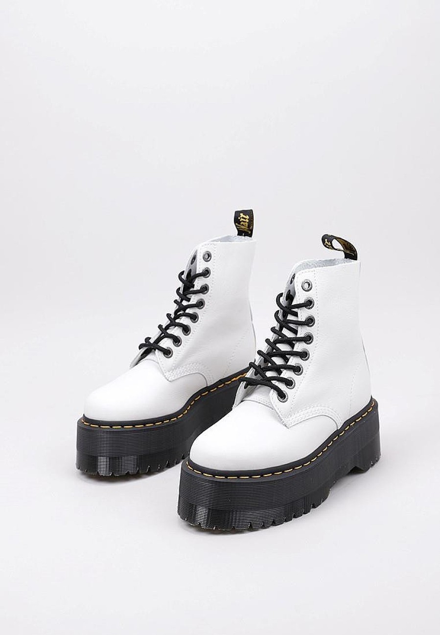 Femme DR MARTENS Rangers | Acheter Dr Martens 1460 Pascal Max Optical White Pisa En Ligne