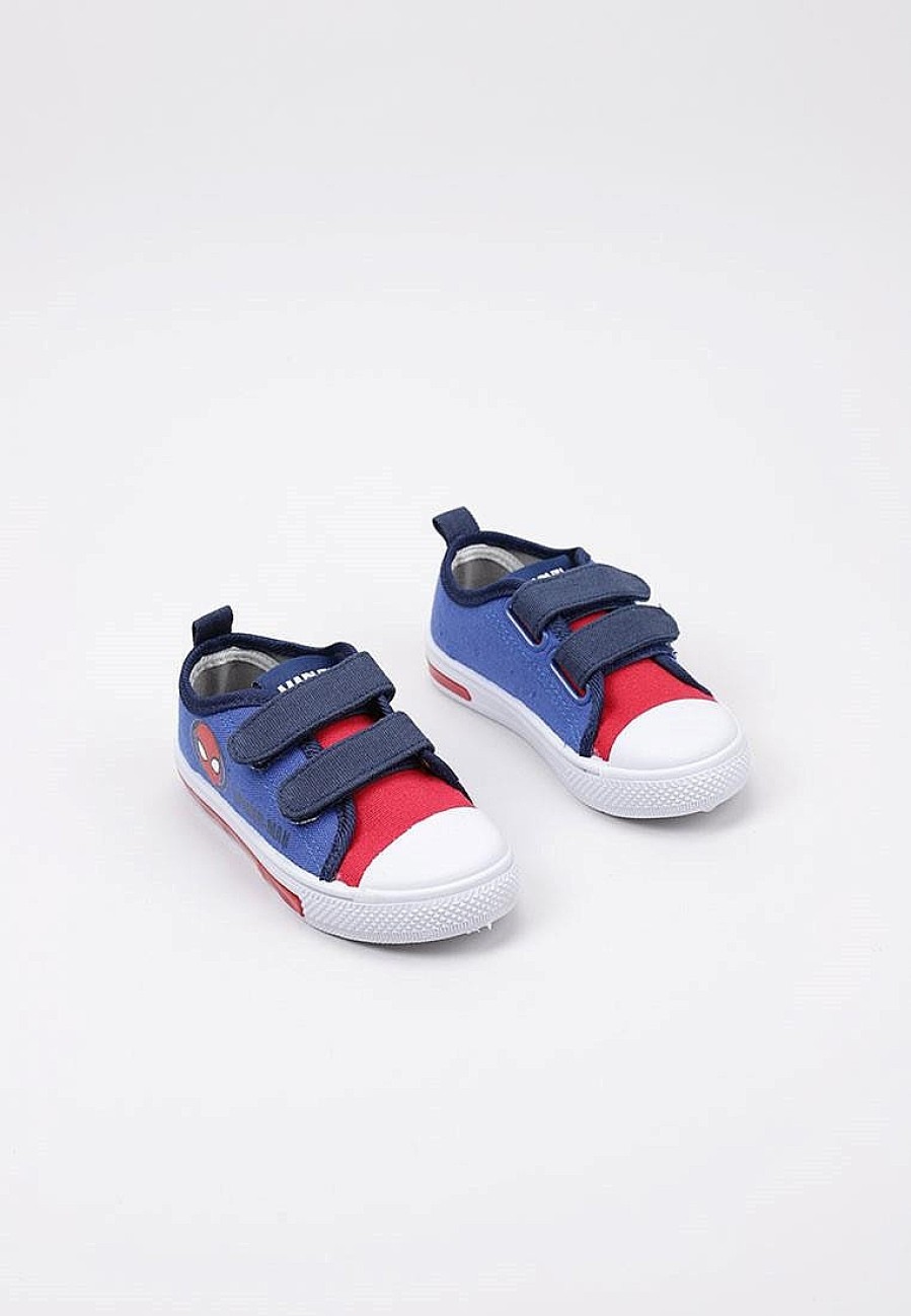 Enfants CERDÁ Baskets Bebes | Acheter Cerda Zapatilla Loneta Con Luces Spiderman En Ligne