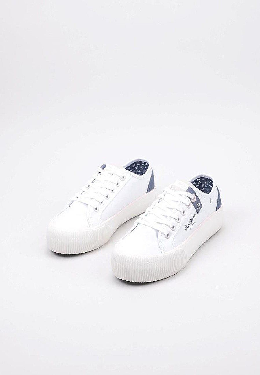 Femme PEPE JEANS Baskets A Plateforme | Acheter Pepe Jeans Ottis W Sun En Ligne