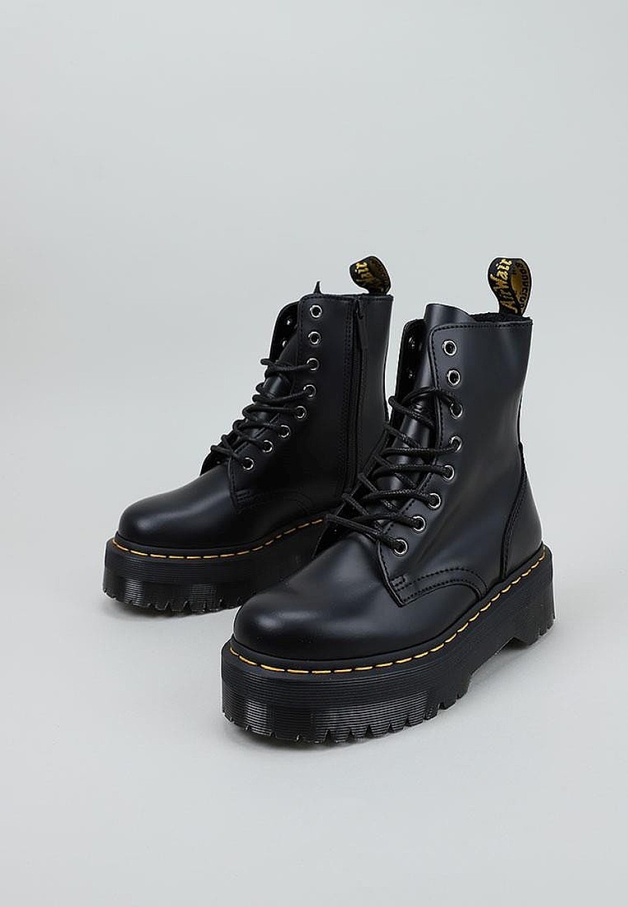 Femme DR MARTENS Rangers | Acheter Dr Martens Jadon Black Polished Smooth En Ligne