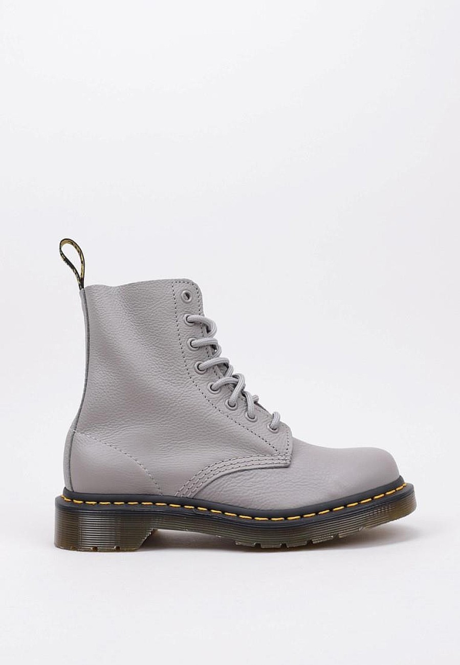 Femme DR MARTENS Rangers | Acheter Dr Martens 1460 Pascal Zinc Grey Virginia En Ligne