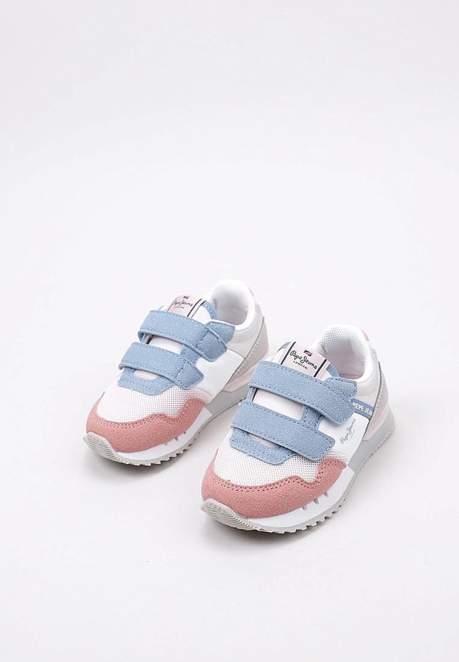 Enfants PEPE JEANS Baskets A Scratch | Acheter Pepe Jeans London Basic Gk En Ligne