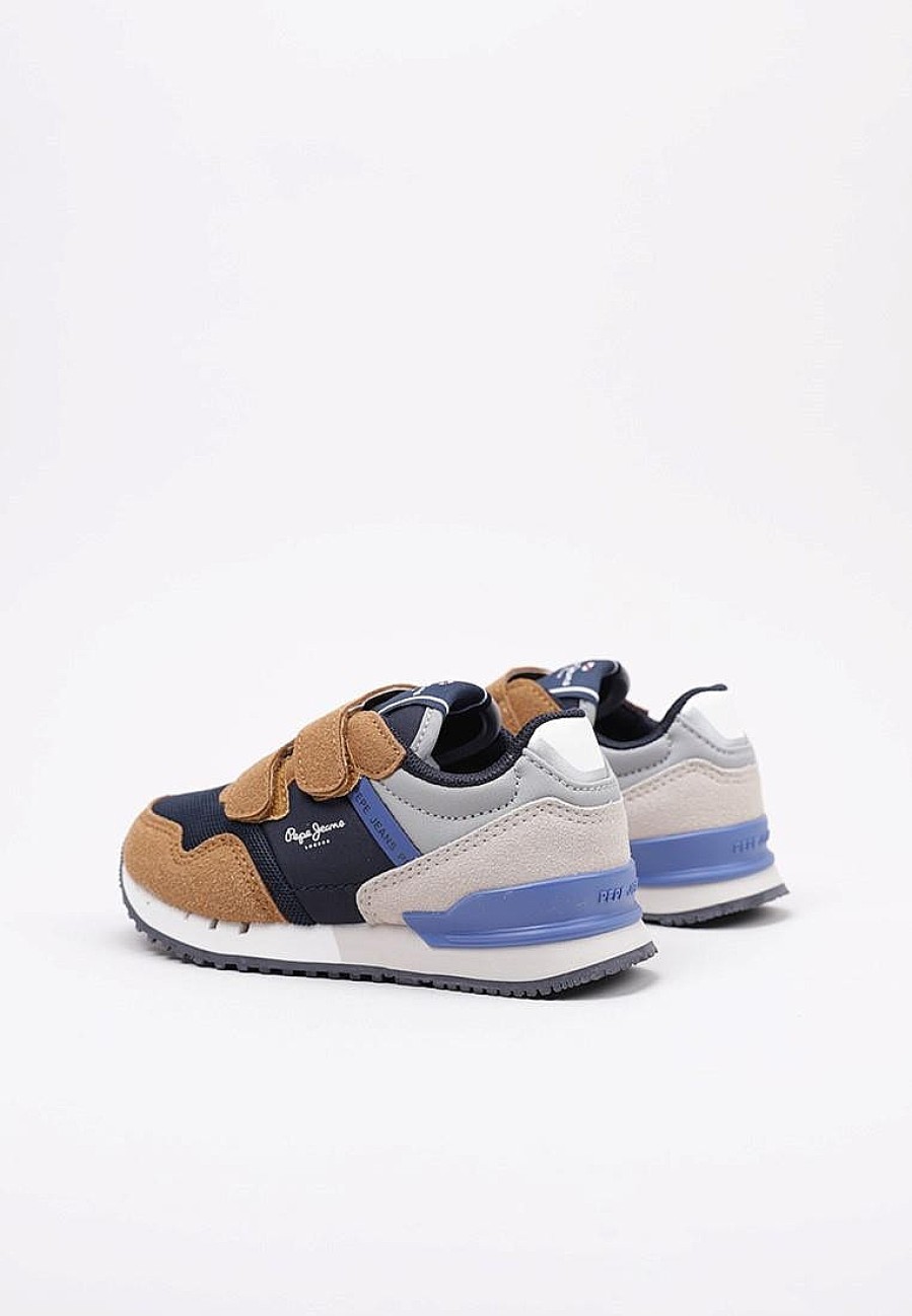 Enfants PEPE JEANS Baskets A Scratch | Acheter Pepe Jeans London Forest Bk En Ligne