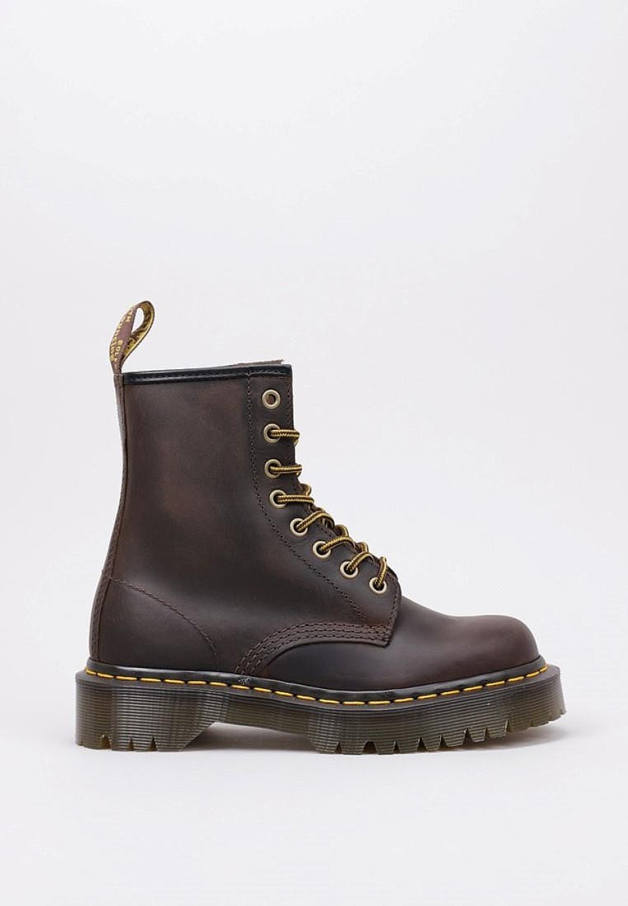 Femme DR MARTENS Rangers | Acheter Dr Martens 1460 Bex Dark Brown Crazy Horse En Ligne