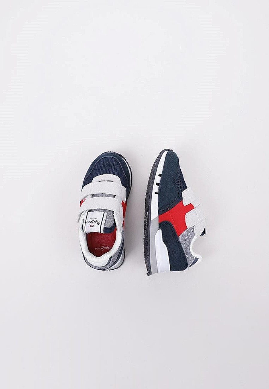 Enfants PEPE JEANS Baskets A Scratch | Acheter Pepe Jeans London Bk Brighton En Ligne