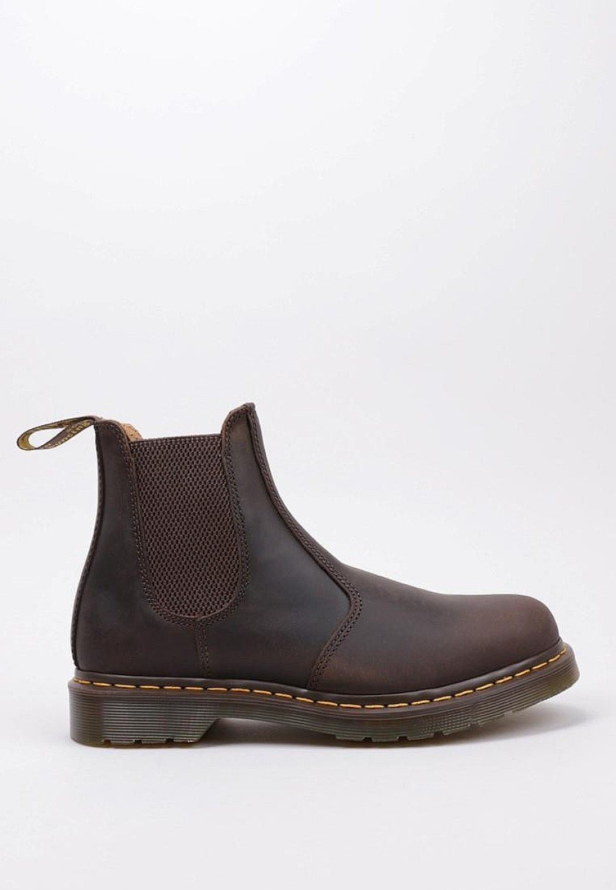 Homme DR MARTENS Bottes Chelsea | Acheter Dr Martens 2976 Ys Dark Brown Crazy Horse En Ligne