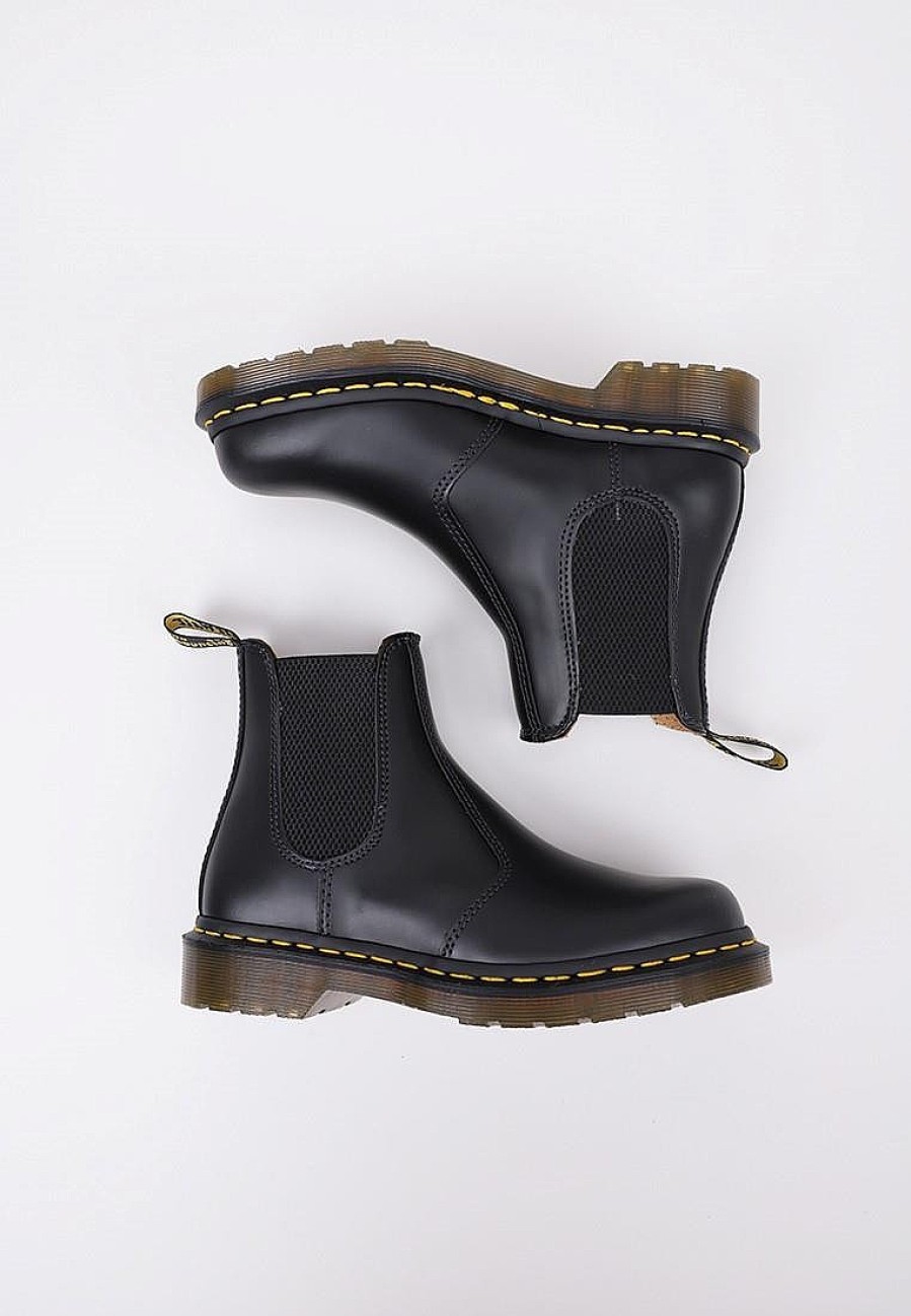 Homme DR MARTENS Bottes Chelsea | Acheter Dr Martens 2976 Ys Black Smooth Chelsea En Ligne