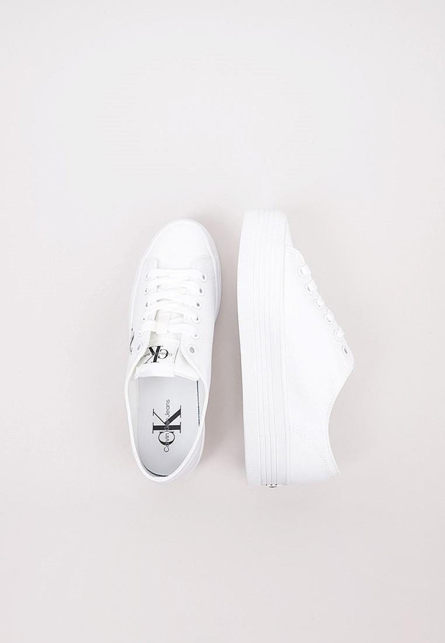 Femme Calvin Klein Baskets A Plateforme | Acheter Calvin Klein Vulc Flatform Essential Mono En Ligne