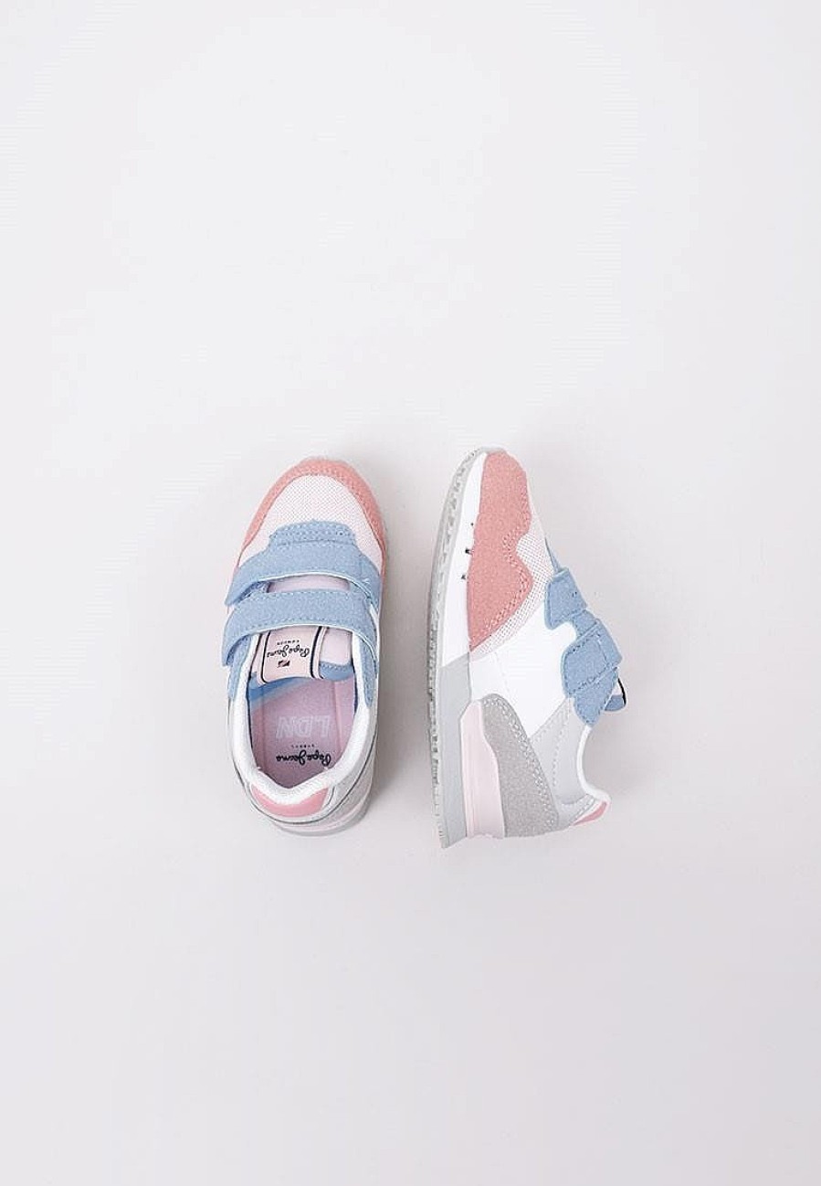 Enfants PEPE JEANS Baskets A Scratch | Acheter Pepe Jeans London Basic Gk En Ligne